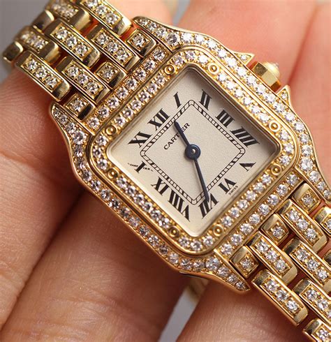 cartier panthere gelbgold|cartier panthere gold diamond watch.